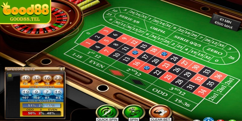 Roulette Good88 vận hành dựa trên phong cách Châu Âu hiện đại